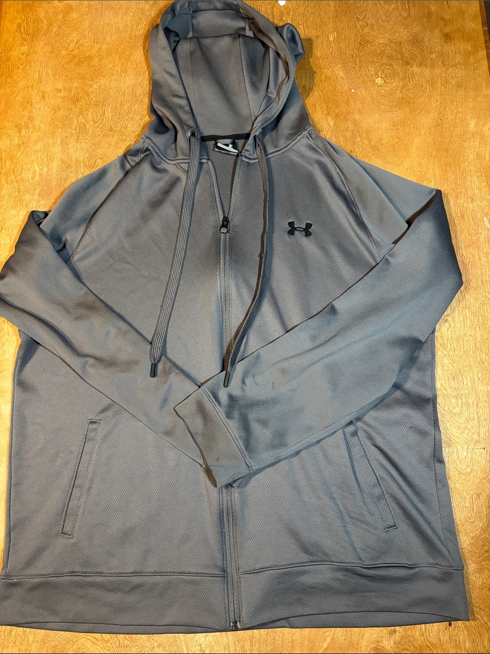 Under Armour Men's Gray Full-Zip Performance Hoodie Jacket
